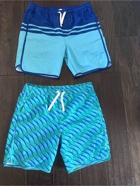 Fair Harbor Boys Blue & Aqua Swim Trunks - 2 Pack